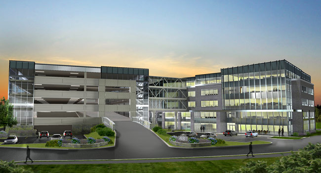 large modern commercial office building